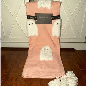 Rachel Zoe Pink Tufted Ghost Decorative Throw Blanket